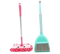 HEALEEP Mini Broom and Mop Set for Portable Cleaning Bundle Cute Broom and Dustpan Set for Pretend Play and Housekeeping Safe and Smooth Design for Boys