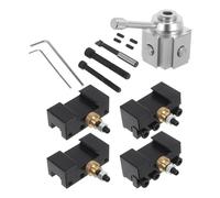 HEALEEP Mini Lathe 8Pcs Fast Change Precision Tool Post Set Aluminum Alloy Tool Holder for Machinists and Metalworking