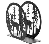 HEALEEP Modern Deer Shaped Iron Napkin Holder Stand with Smooth Round Edges, Black Metal Tissue Holder for Family and Hotel Dining Table Decor