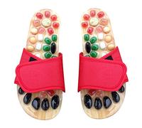 HEALEEP Natural Jade Massage Slippers Foot Support Sandals for Women Health Massage Shoes Massager