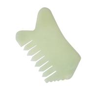 HEALEEP Natural Jade Stone Hair Scalp Massager Comb with Gua Sha Scraping Board for Relaxation and Hair Care, Multi-Functional Jade Massage Tool for Face and Neck Therapy