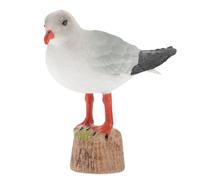 HEALEEP Nautical Seagull Statue, Realistic Miniature Seagull Figurine for Home and Garden Decor Charming Seaside Ornament for Diy Fairy Garden Gift for Friends and Family