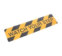 HEALEEP Non Slip Tape for Steps with Watch Your Step Pattern, Easy Installation and Antislip Features, Made of Sturdy Pvc and Rubber, for Bathroom and Garden Safety