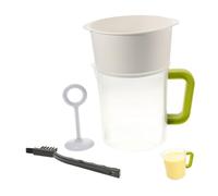 HEALEEP Nut Milk Maker Strainer Filter Set 1.5l Plastic Quick and Easy Straining Super Easy to Clean with Rod and Brush for Kombucha and Almond Milk Random Color