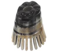 HEALEEP Ox Horn Scalp Massage Comb for Men and Women with Meridian-Focused Structure and Ergonomic Design, Soothing and Revitalizing Head Massage Tool in Black for Hair Care and Scalp