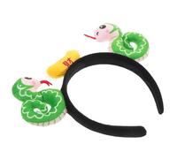 HEALEEP Plush Cartoon Snake Headband for Women Soft Cozy Year Snake Accessory Luck Costume Supply Festive Hairband