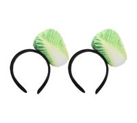 HEALEEP Plush Chinese Cabbage Headbands High Realism Vegetable Hair Accessory Soft and Comfortable Material 2pcs for Women for Dress and Halloween Parties