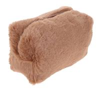 HEALEEP Plush Colored Toiletries Pouch Small Travel Makeup Bag Sturdy Zipper Closure Soft to The Touch Stylish Elegant for Outdoor Travel