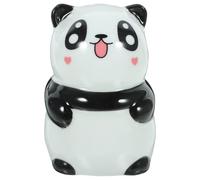 HEALEEP Portable Ceramic Seasoning Containers with Assorted Colour Panda Shape Design, Space Saving Salt Shakers for Home Use and Kitchen, Unique Cartoon Panda Statue Style