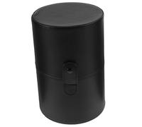 HEALEEP Portable Makeup Brush Holder with Lid PU Travel Case for Eyeliner and Pencils Makeup Storage Bucket Compact and Stylish for Business Trips and Daily Use