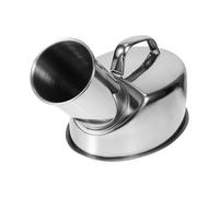 HEALEEP Portable Male Urinal Stainless Steel Rustproof Urine Bottle with Handle Design for Home and Hospital Use, Sturdy and Easy to Clean Patient Pee Chamber Pot