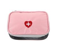 HEALEEP Portable Mini Medicine Storage Bag Small Organizer for Emergency Supplies Travel Outdoor Activities Durable Polyester Medicine Package Pink