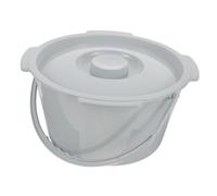 HEALEEP Portable Plastic Chamber Pot with Lid for Elderly Lightweight Urine Bucket with Handle Stable Bedside Commode Potty for Bedroom Use