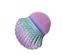 HEALEEP Portable Shell Shaped Foundation Brush Made of Synthetic Fiber and Plastic Multifunctional Cosmetic Tool to Create and Brilliant Makeup Finish Random Color