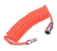 HEALEEP Pu Coiled Air Hose for Air Compressor Wear-Resistant and Retractable Spiral Structure 3 Meter Replacement Flexible Compressor Hose for Industrial and Commercial Use