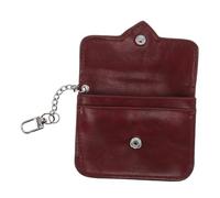 HEALEEP PU Small Wallet for Women Lightweight Leather Card Holder with Dual Slots Heart Buckle Secure Closure Portable Id Business Card Organizer with Key Ring Coin Purse Stylish Design