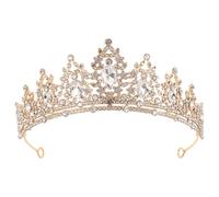 HEALEEP Queen Crown Rhinestone Wedding Crowns And Tiaras for Women Costume Party Hair Accessories Princess Birthday Tiara Crystal Bridal Headpiece