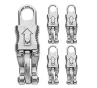 HEALEEP Quick Release Snap Hooks Sturdy Metal Horse Snaps Zinc Alloy 5pcs with Smooth Spring Action, Versatile Fit in Silver for Horse Lead Rope and Trailer Tie for Riding and Stable Use