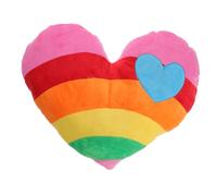 HEALEEP Rainbow Heart Shaped Plush Throw Pillow with Soft PP Cotton Filling Lovely Decorative Cushion for Home Office Car Use Comfortable and Fluffy Heart Cushion Valentine's Day Birthday