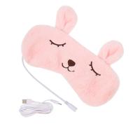 HEALEEP Rechargeable USB Heated Eye Pad Cartoon Eye Cover for Sleep Comfortable Warm Compress for Men Women Lightweight Washable Design for Home Use
