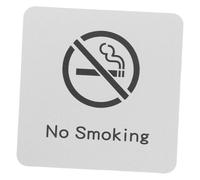 HEALEEP Reflective No Smoking Sign Aluminum Metal Warning Plaque for Outdoor Business Office Entrance Sturdy Construction for Restaurants Hospitals