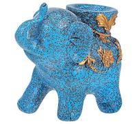 HEALEEP Resin Statue Gift for Meaningful Days and Festivals Resin Elephant Shape Crystal- Base Decorative and Stable Ornament Stand Desktop for Home