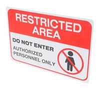 HEALEEP Restricted Area Warning Sign Do Not Enter Authorized Personnel Only Safety Caution Sign for Garden Office Door Outdoor Indoor Use