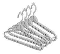 HEALEEP Retractable Clothes Hangers and Suit Hangers, Foldable Grey Multi-function Wardrobe Organizer for Men’s Coats and Pants, Space-saving Dry and Wet Clothes Rack 4pcs