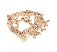 HEALEEP Retro Crown Horse Racing Lapel Pin for Men Vintage Brooch with Rhinestones Durable Suit Accessory for Weddings and Formal Events