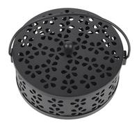 HEALEEP Retro Metal Mosquito Coil Incense Holder Box with Hollow out Design and Handle, Fireproof Burner Case Protecting Coils from Weather, Easy to Carry for Home and Teahouse Use