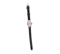 HEALEEP Retro Rectangular Quartz Watch for Women with Black Leather Strap, Practical and Easy to Wear Lady Watch Suitable for Daily Wearing and Working