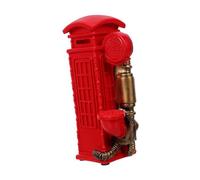 HEALEEP Retro Telephone Booth Decoration Resin Material Model for Home Decor Vintage Rotary Dial Phone Booth Ornament Classic Style for Living