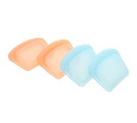 HEALEEP Reusable Silicone Medicine Pouches for Travel, 50ml 4pcs Sealed Storage Bags and Jewelry, Multifunctional Travel Organizers