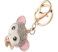 HEALEEP Rhinestone Alloy Monkey Keychain Pendant Small Car Key Ring Charm with Polished Chic Design for Bag Hanging and Home Decor