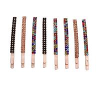 HEALEEP Rhinestone Hair Barrettes Color Assorted style 8 Pcs with Mixed Colour Elegant and Shiny Design for Women and Metal Crystal Hair Clips for Wedding and Parties