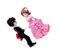 HEALEEP Romantic Wedding Couple Figurine Statue Bride Groom Adorn Decoration for Wedding Cake Table Shelf Display