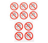 HEALEEP Safety Warning Stickers 10Pcs 25Mm Diameter Do Not Touch Self Adhesive Signs for Hazardous Equipment in Workplaces