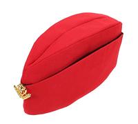 HEALEEP Sailor Dance Boat Cap Red Top Russian Style Captain Hat for Parties Comfortable and Durable Costume Accessory for Role Playing Easy to Clean Fits All