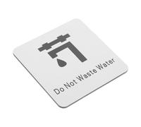 HEALEEP Save Water Warning Sign Wall Mounted Bathroom Decor Water Saving Alert Notice for Commercial and Industrial Use