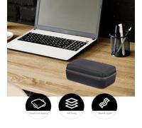 HEALEEP Shockproof EVA Controller Carrying Box Zipper, Portable Black Storage Pouch for Cold Equipment Accessories, Protective Compression Resistant Case for Travel and Electronics