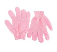 HEALEEP Shower Gloves Machine Washable Nylon Exfoliating 2pcs Bath Gloves Polyester Body Scrub Mitts with Lanyard, Easy to Put and Take for Women for Bathing