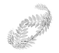 HEALEEP Silver Leaf Headband for Bride Wedding, Baroque Floral Crown Hair Accessories, Bridal Leaf Vine Hairband for Banquets and Festivals