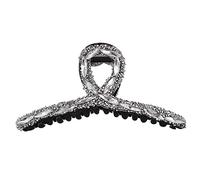 HEALEEP Silver Rhinestone Hair Claw Clip Women Hair Accessory with Secure Grip French-Inspired Design 4.33 X 1.97 X 1.57 Inches for Everyday Use
