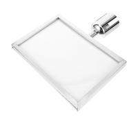 HEALEEP Silver Stainless Steel Double Sided Sign Frame Holder for Crowd Control with A4 Size, Time Saving and Effort Saving Design Suitable for Directions and Warnings