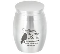 HEALEEP Silver Stainless Steel Parrot Ashes Urn Hard Structure and Light Weight Tank Shape, Minimalist Bright Shiny Appearance Pet Cremated Box for Funeral Keepsake