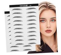 HEALEEP Simulation Eyebrow Stickers 10 Pairs Waterproof Hair-like Artificial Eyebrow Natural-looking Suitable for Daily Use