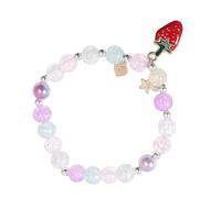 HEALEEP Small Strawberry Bracelet Little Jewelry Beaded Strawberry Bracelet Bracelets Strawberry Accessories Strawberry Jewelry Bracelets for Fruit Jewelry Crystal