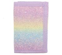 HEALEEP Sparkly Coin Wallet for Boys Tri-fold Glitter Purse with Zippered Coin Pocket Compact School Wallet for Multi-Pocket Card Organizer for Travel and Daily Use