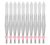 HEALEEP Stainless Steel Eyebrow Tweezers and Clip Set 24pcs Multi-Pack with Arrow Pattern and Heart Shape Buckle Precision Tool for Facial Hair Grooming and Blackhead Removal