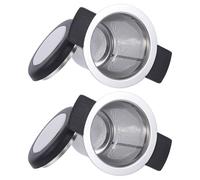 HEALEEP Stainless Steel Tea Infuser Versatile and Oxidation Resistant 2pcs with Silicone Double Handle 2.95 Inch Mesh Tea Strainer Suitable for Mugs at Home or Office